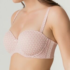 Prima Donna Twist Happiness Strapless Padded Underwire Bra Sz 34 D